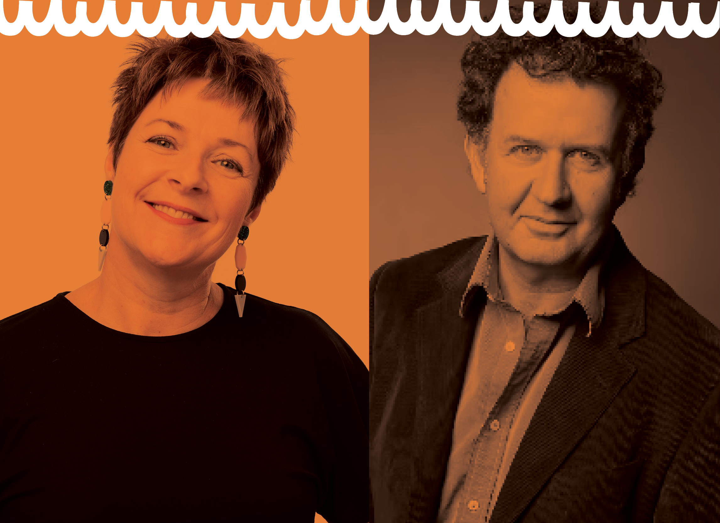comedians Francis Greenslade and Andrea Powell